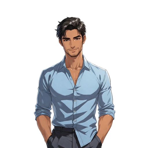 Illustrative male-presenting AI Companion visual.