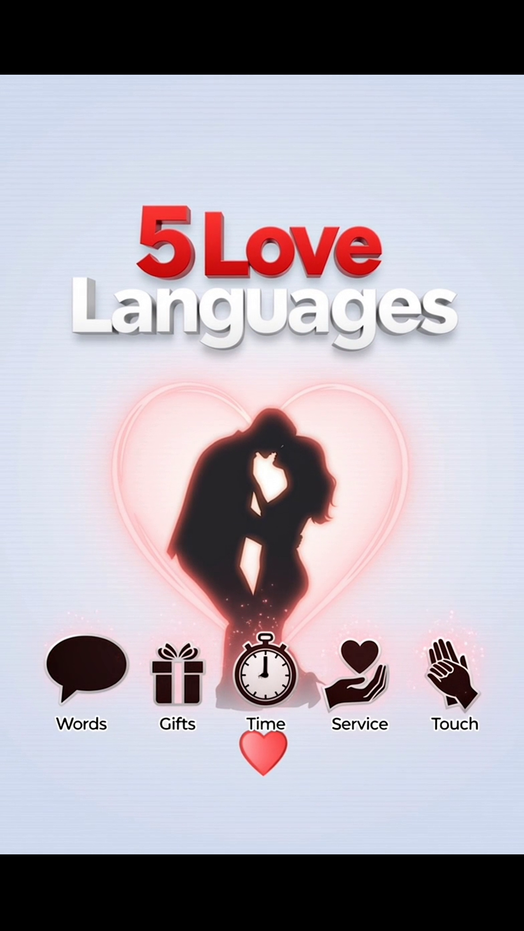Illustrative Love Languages reflection poster.